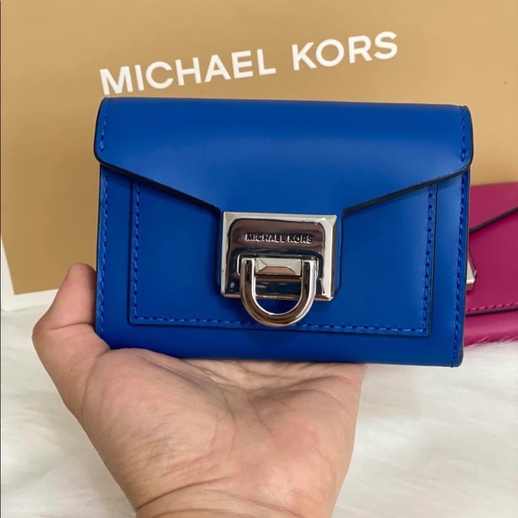 MK SMALL FLAP WALLET LEATHER - Picture 1 of 3